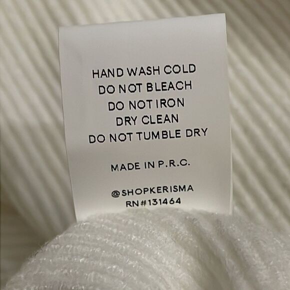 Kerisma Ryu White Knit Dolman Sleeve Sweater Womens Size S/M - Picture 9 of 9